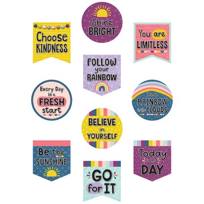 Teacher Created Resources Oh Happy Day Positive Sayings Accents, 30 Per Pack, 3 Packs (TCR9038-3)