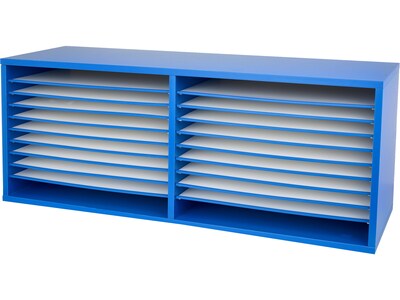 AdirOffice Paper Organizer, 38.25 x 11.75 x 15, Blue (503-16-BLU)
