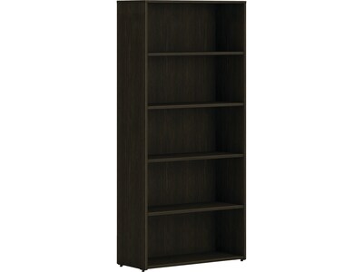 HON Mod 5-Shelf 65H Bookcase, Java Oak (HLPLBC3013B5.LJA1)