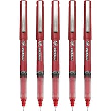 Pilot Precise V5 Rollerball Pens, Extra Fine Point, Red Ink, 5/Pack (26012)