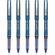 Pilot Precise V7 Rollerball Pens, Fine Point, Blue Ink, 5/Pack (26021)