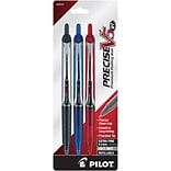 Pilot Precise V5 RT Retractable Rollerball Pens, Extra Fine Point, Assorted Ink, 3/Pack (26053)