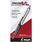 Pilot Precise V5 RT Retractable Rollerball Pens, Extra Fine Point, Black Ink, Dozen (26062)