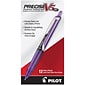 Pilot Precise V5 RT Retractable Rollerball Pens, Extra Fine Point, Purple Ink, Dozen (26066)