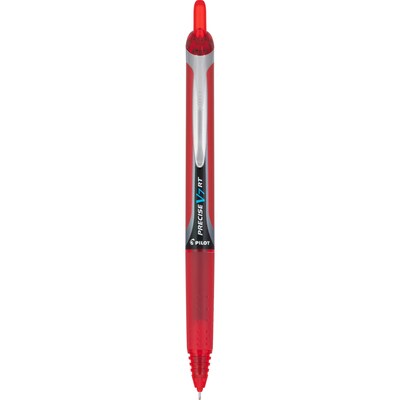 Pilot Precise V7 RT Retractable Rollerball Pens, Fine Point, Red Ink, Dozen (26069)