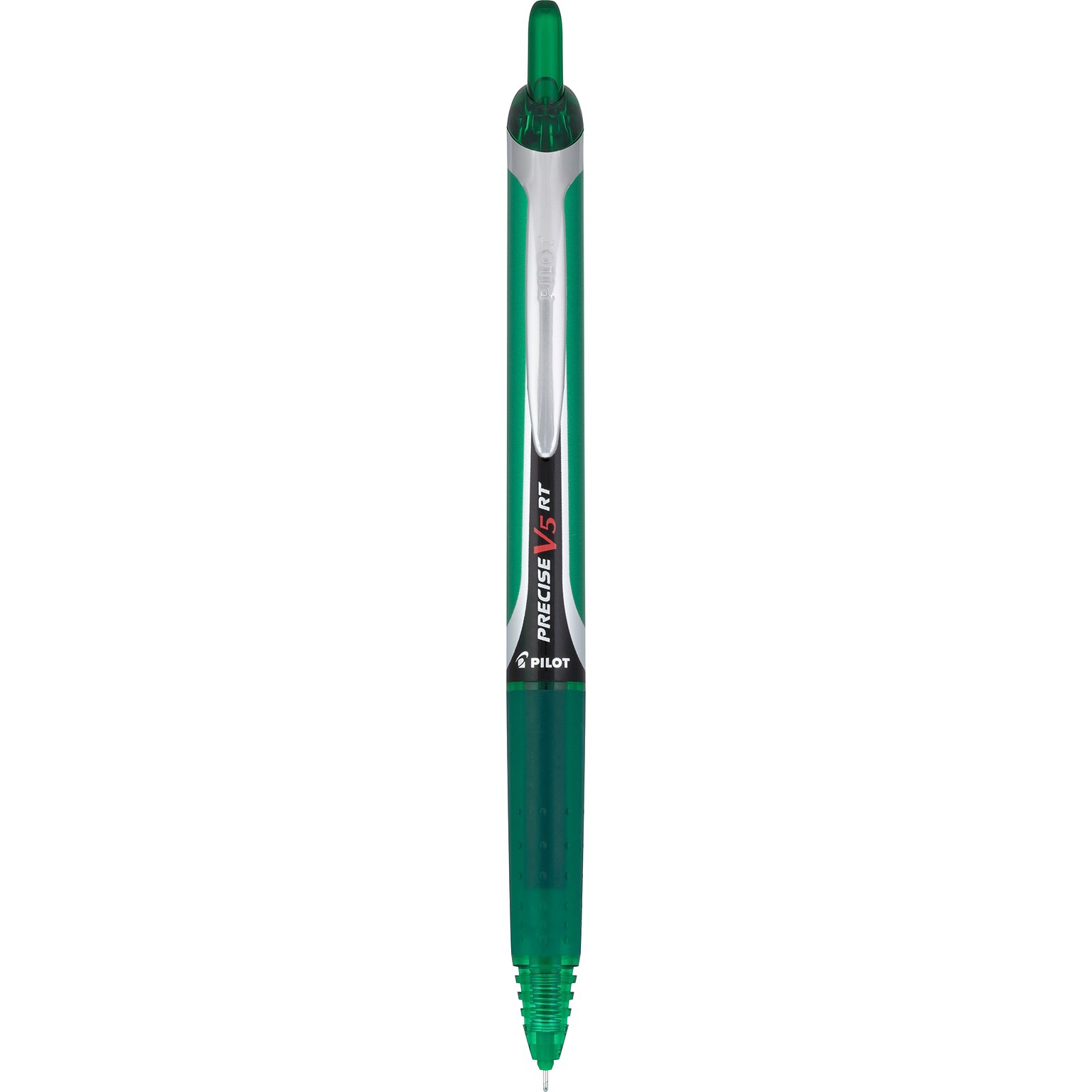 Pilot Precise V5 Retractable Rollerball Pen, Extra Fine Point, Green Ink (26065)