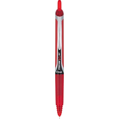 Pilot Precise V5 RT Retractable Rollerball Pens, Extra Fine Point, Red Ink, Dozen (26064)