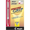 Pilot Precise Grip Rollerball Pens, Bold Point, Red Ink, Dozen (28903)