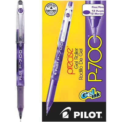 Pilot Precise P-700 Gel Pens, Fine Point, Purple Ink, Dozen (38621)