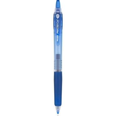 Pilot Precise Gel BeGreen Retractable Gel Pens, Fine Point, Blue Ink, Dozen (15002)