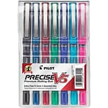 Pilot Precise V5 Rollerball Pens, Extra Fine Point, Assorted Ink, 7/Pack (26015)