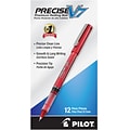 Pilot Precise V7 Rollerball Pens, Fine Point, Red Ink, Dozen (35352)