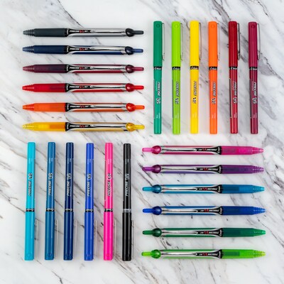 Pilot Precise V5 RT Retractable Rollerball Pens, Extra Fine Point, 0.5mm, Blue Ink, Dozen (26063)