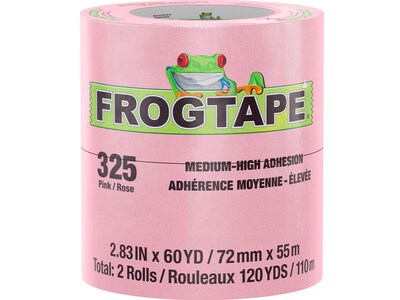 FrogTape 325 2.83 x 60 yds. Masking Tape, Pink, 2/Pack (105336)