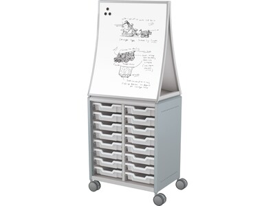 MooreCo Hierarchy Compass Midi H2 Mobile 16-Section Storage Cabinet, 71.13H x 28.38W x 19.13D, Co