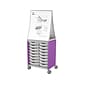 MooreCo Hierarchy Compass Midi H2 Mobile Storage Cabinet, Platinum/Purple Steel (B2A1D1A1B0)