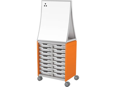 MooreCo Hierarchy Compass Midi H2 Mobile 16-Section Storage Cabinet, 71.13H x 28.38W x 19.13D, Or