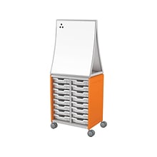 MooreCo Hierarchy Compass Midi H2 Mobile 16-Section Storage Cabinet, 71.13H x 28.38W x 19.13D, Or