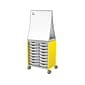 MooreCo Hierarchy Compass Midi H2 16-Section Storage Cabinet, 71.13"H x 28.38"W x 19.13"D, Yellow Metal (B2A1G1A1B0)