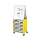 MooreCo Hierarchy Compass Midi H2 Mobile Storage Cabinet, Platinum/Yellow Steel (B2A1G1A1B0)