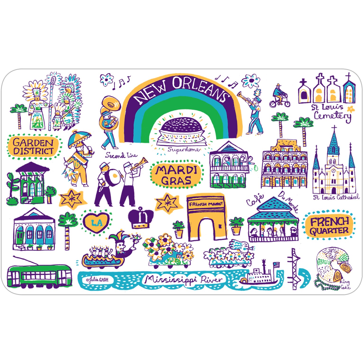 OTM Essentials Prints Series Non-Skid Mouse Pad, Multicolor (OP-MHH-JG1-043)