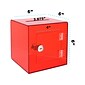 AdirOffice Locking Acrylic Ballot/Donation Box, Crystal Red (637-02-1-CRR)