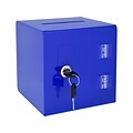 AdirOffice Locking Acrylic Ballot/Donation Box, Blue (637-02-1-BLU)