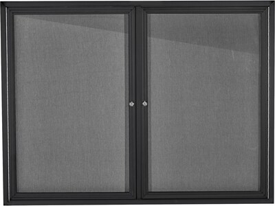 AdirOffice Fabric Bulletin Board, Black Frame, 3 x 2 (504-01-BG)