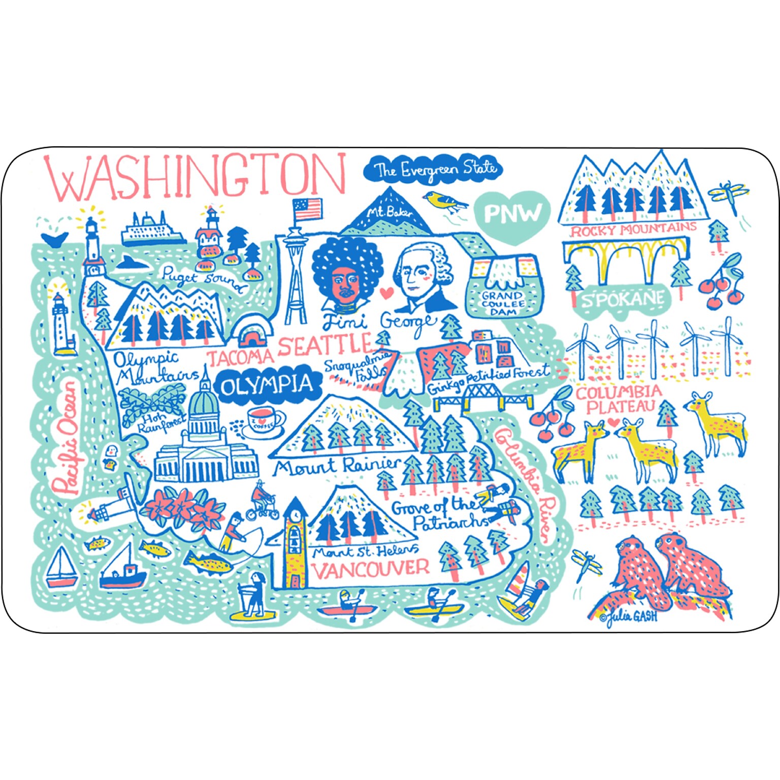 OTM Essentials Prints Series Non-Skid Mouse Pad, Multicolor (OP-MHH-JG1-074)