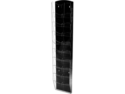 AdirOffice Acrylic Magazine Rack, Black/Clear (640-5110-BLK)
