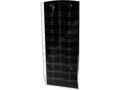AdirOffice Acrylic Magazine Rack, Black/Clear (640-5120-BLK)