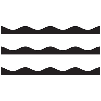 Ashley Productions Big Magnetic Scalloped Border, 1.5" x 36', Black (ASH11107-3)