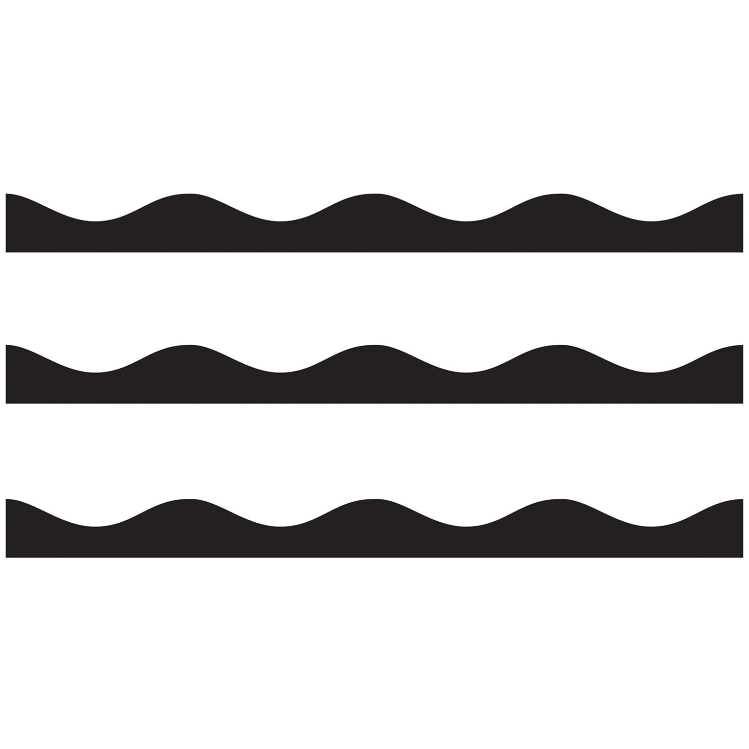 Ashley Productions Big Magnetic Scalloped Border, 1.5 x 36, Black (ASH11107-3)