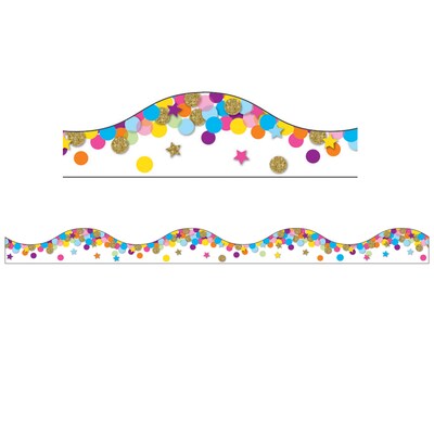 Ashley Productions Magnetic Scallop Border, Confetti, 12 Feet Per Pack, 6 Packs (ASH11421-6)