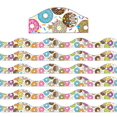 Ashley Productions Magnetic Scalloped Border, 1" x 72', DonutFetti (ASH11422-6)