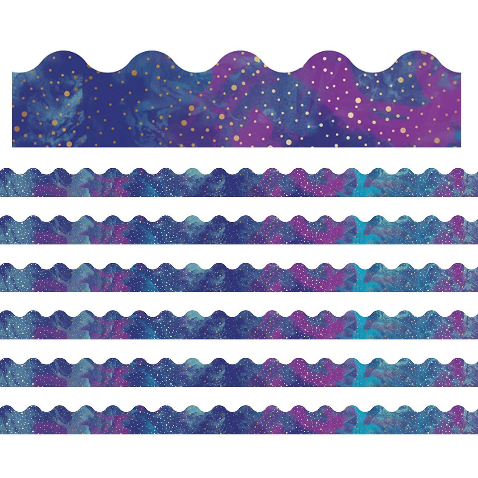 Carson Dellosa Education Scalloped Border, 2.25 x 234, Galaxy (CD-108380-6)