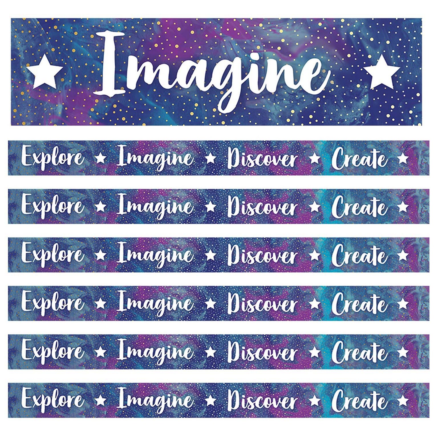 Carson Dellosa Education Straight Border, 3 x 216, Galaxy (CD-108382-6)