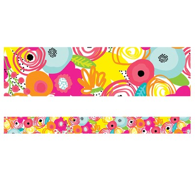 Schoolgirl Style Simply Stylish Straight Border, 3 x 216, Tropical Floral(CD-108386-6)