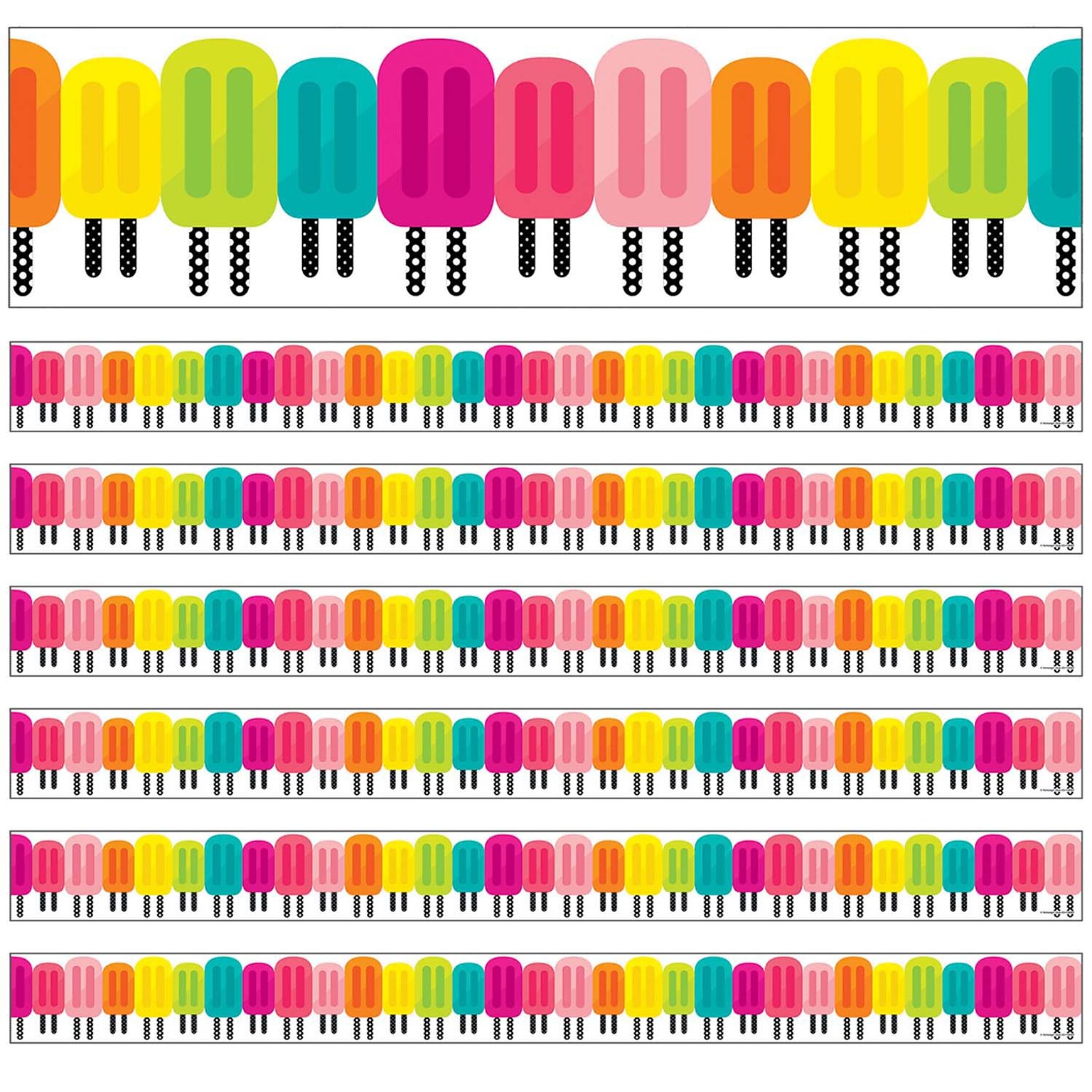 Schoolgirl Style Simply Stylish Straight Border, 3 x 216, Tropical Pops (CD-108387-6)