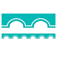 Schoolgirl Style Simply Stylish Scalloped Border, 3 x 234, Turquoise and White Awning (CD-108391-6