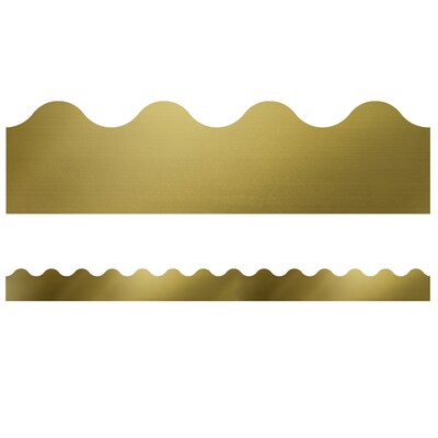 Carson Dellosa Education Sparkle + Shine Scalloped Border, 2.25 x 234, Gold Foil (CD-108397-6)