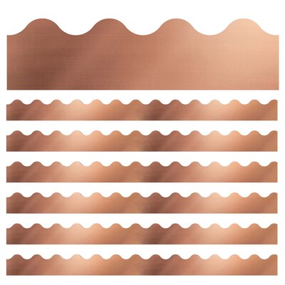 Carson Dellosa Education Sparkle + Shine Scalloped Border, 2.25 x 234, Rose Gold Foil (CD-108398-6