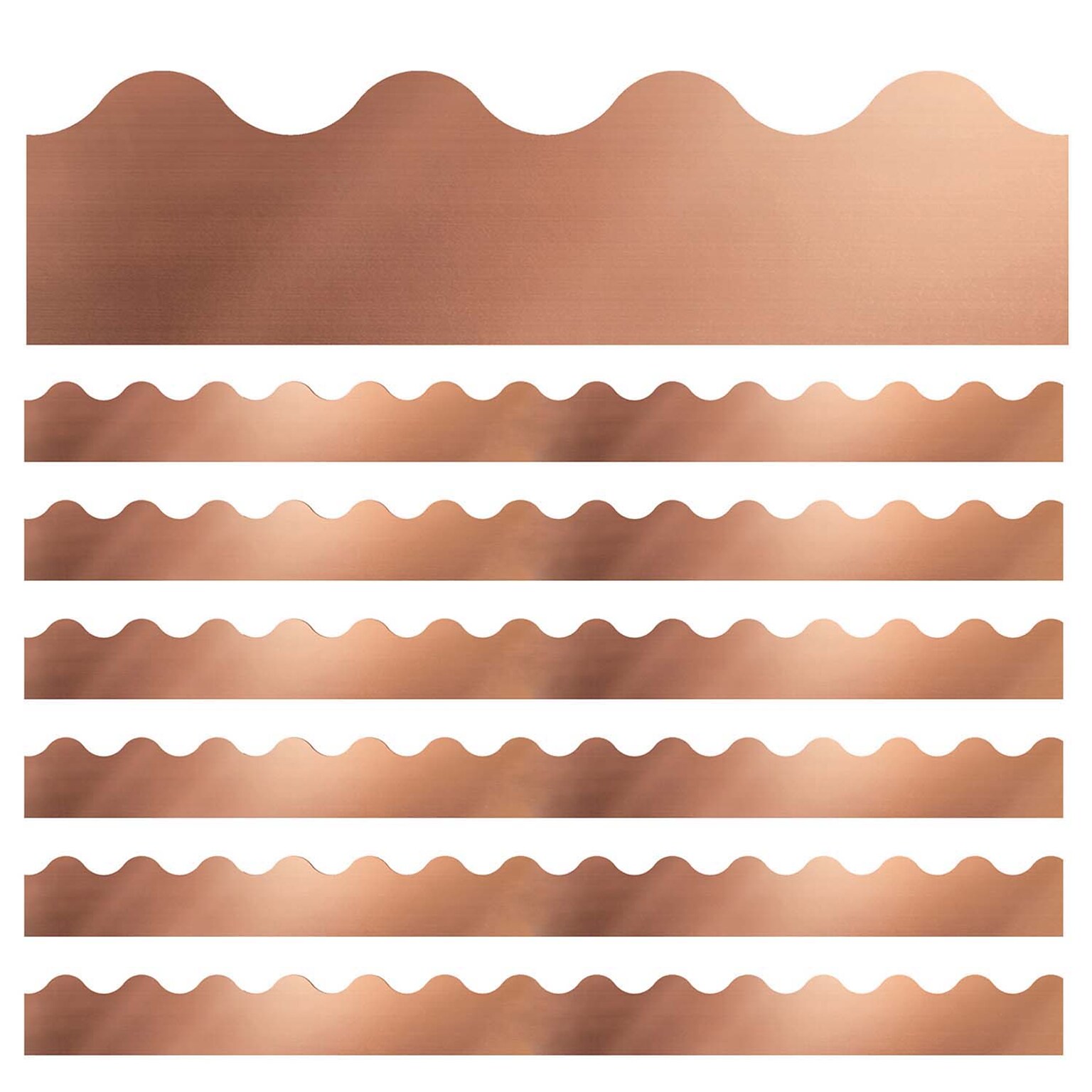 Carson Dellosa Education Sparkle + Shine Scalloped Border, 2.25 x 234, Rose Gold Foil (CD-108398-6)