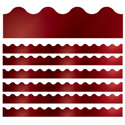 Carson Dellosa Education Sparkle + Shine Scalloped Border, 2.25 x 234, Cherry Foil (CD-108400-6)