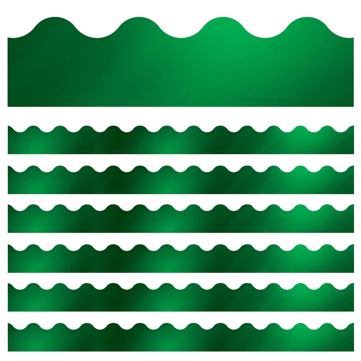 Carson Dellosa Education Sparkle + Shine Scalloped Border, 2.25 x 234, Emerald Green Foil (CD-108401-6)