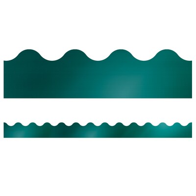 Carson Dellosa Education Sparkle + Shine Scalloped Border, 2.25" x 234', Teal Foil (CD-108402-6)