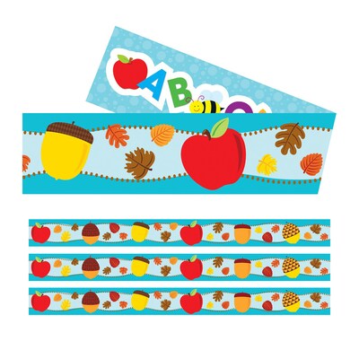 Carson Dellosa Education Double Sided Straight Border, 3 x 216, Back to School/Fall (CD-108412-3)