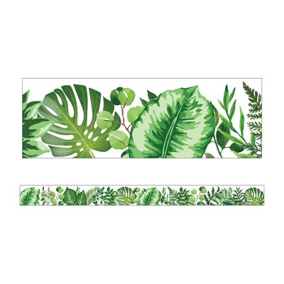 Schoolgirl Style Simply Boho Straight Border, 3 x216, Greenery (CD-108423-6)