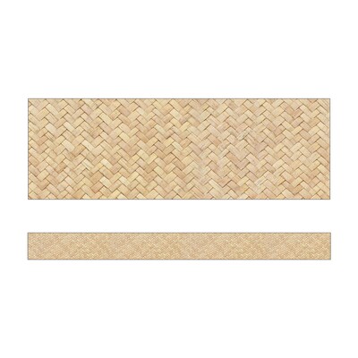 Schoolgirl Style Simply Boho Straight Border, 3" x216', Wicker (CD-108425-6)