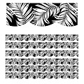 Schoolgirl Style Simply Boho Scalloped Border, 3 x 234, Black with White Leaves (CD-108429-6)